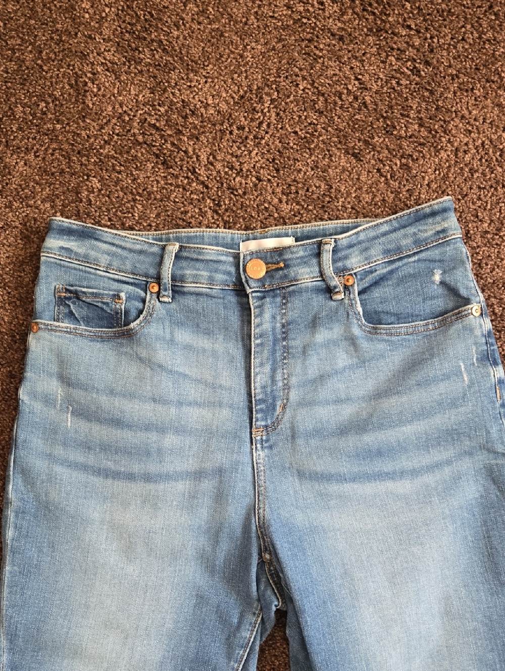 Ann Taylor Loft Blue Curvy High Waist Skinny Jeans 30 10 - Picture 3 of 6
